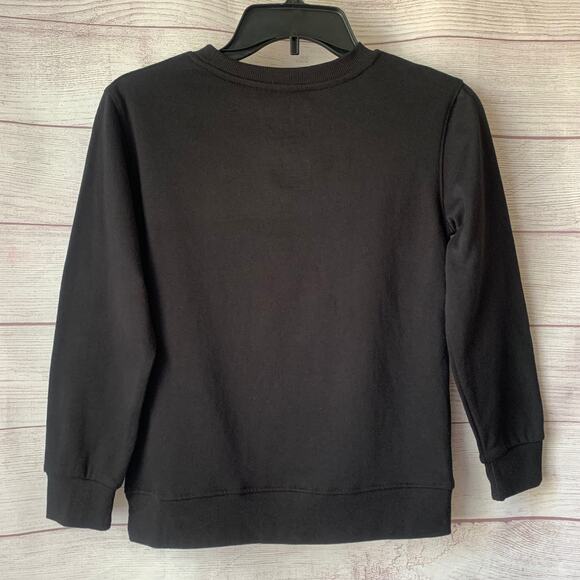 Well Worn Gnome Santa Sweatshirt Black Holiday Sweater Christmas Girls Medium - Picture 4 of 8